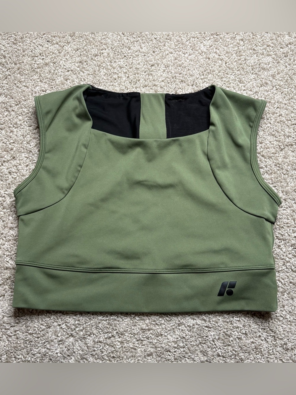 Athletic Olive Green Crop Tank Top - Women's Intimates & Sleepwear